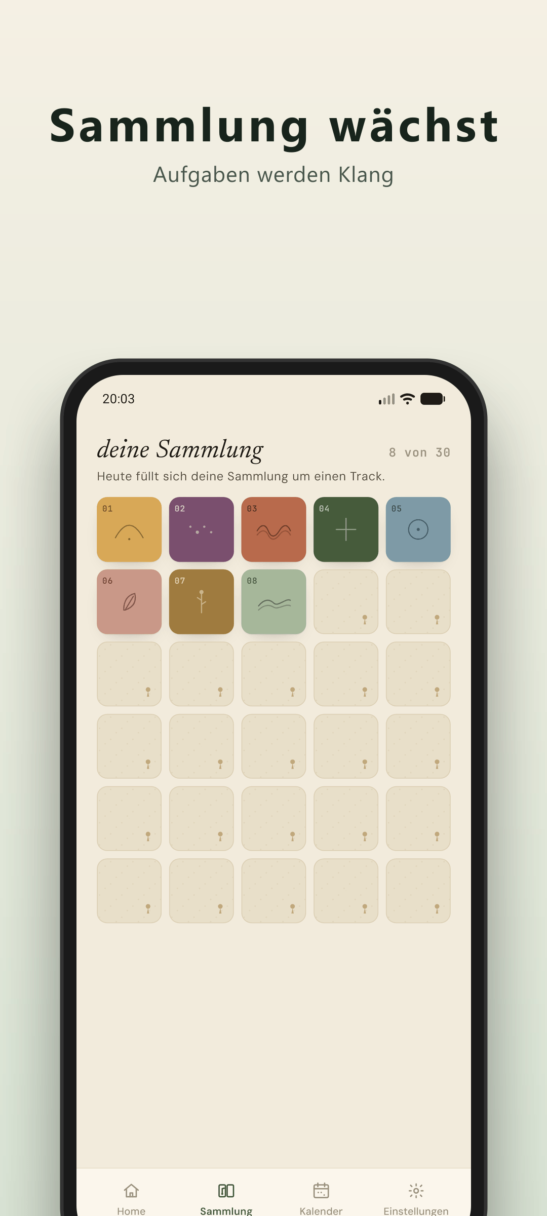Humwheel Heilungsmusik-Galerie — deine gesammelten ruhigen Tracks