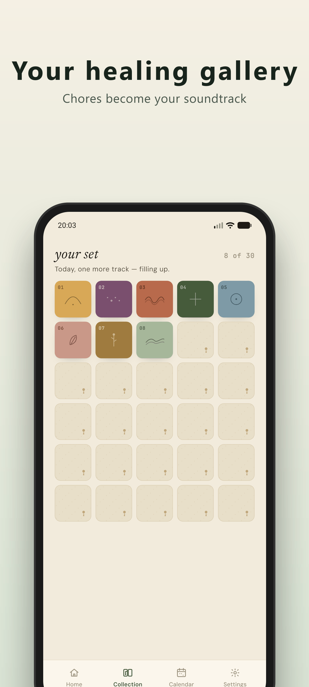 Humwheel healing music gallery — your collected calm tracks