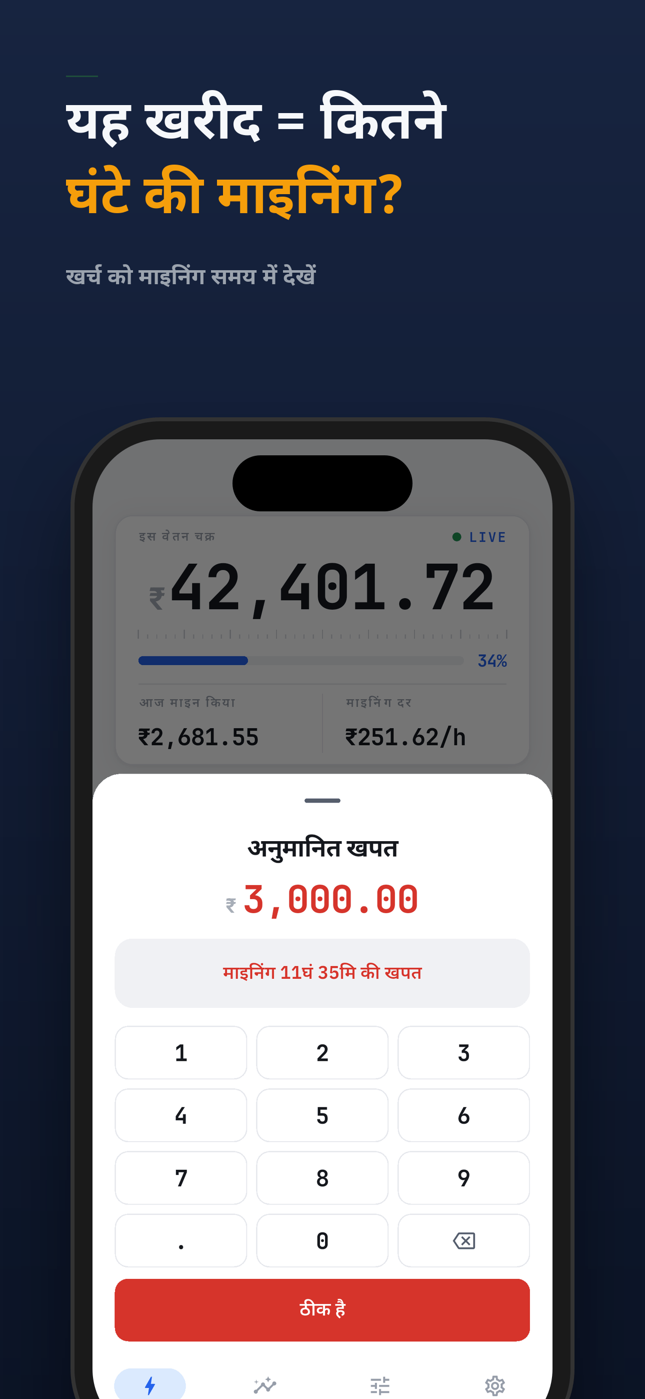 हर खरीद कितने घंटे की माइनिंग के बराबर है
